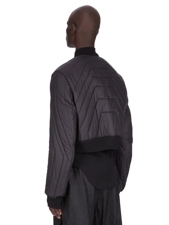 Chaqueta de vuelo acolchada Concordians FW25 de Rick Owens en nailon ligero negro RU02E1727NPT1-09 Chaqueta de vuelo acolchada Concordians FW25 de Rick Owens en nailon ligero negro RU02E1727NPT1-09
