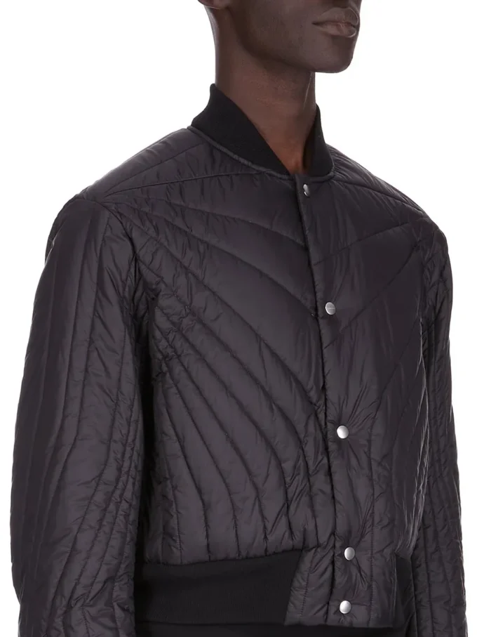 Chaqueta de vuelo acolchada Concordians FW25 de Rick Owens en nailon ligero negro RU02E1727NPT1-09 Chaqueta de vuelo acolchada Concordians FW25 de Rick Owens en nailon ligero negro RU02E1727NPT1-09
