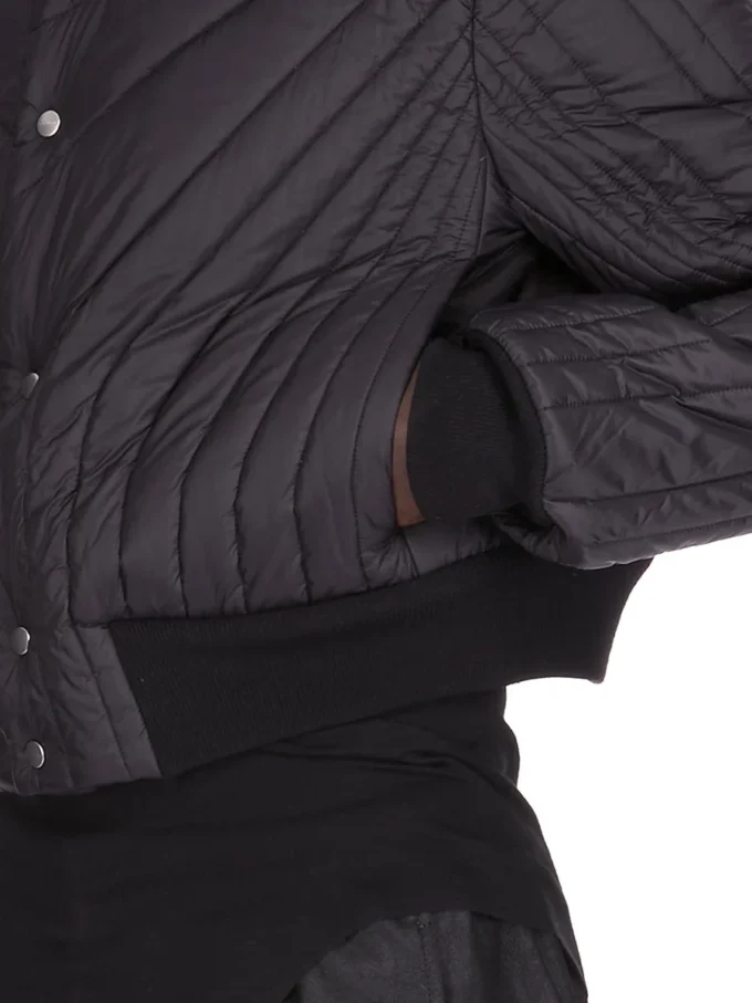 Chaqueta de vuelo acolchada Concordians FW25 de Rick Owens en nailon ligero negro RU02E1727NPT1-09 Chaqueta de vuelo acolchada Concordians FW25 de Rick Owens en nailon ligero negro RU02E1727NPT1-09