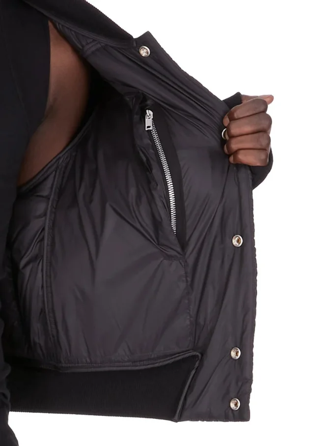 Chaqueta de vuelo acolchada Concordians FW25 de Rick Owens en nailon ligero negro RU02E1727NPT1-09 Chaqueta de vuelo acolchada Concordians FW25 de Rick Owens en nailon ligero negro RU02E1727NPT1-09