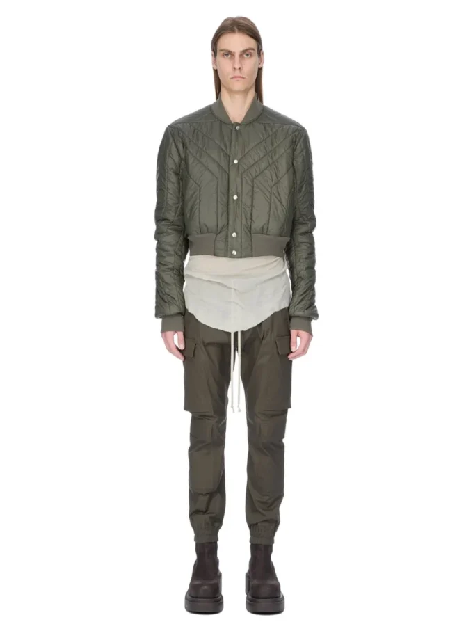 CHAQUETA DE VUELO ACOLCHADA CONCORDIANS FW25 DE RICK OWENS EN NYLON LIGERO BOSCO. RU02E1727NPT1-25 CHAQUETA DE VUELO ACOLCHADA CONCORDIANS FW25 DE RICK OWENS EN NYLON LIGERO BOSCO. RU02E1727NPT1-25