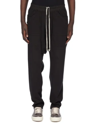 DRKSHDW FW25 CONCORDIANS CLASSIC CARGO CON CORDÓN EN JERSEY COMPACTO Y PESADO NEGRO DU02E7370RIG-09