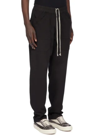DRKSHDW FW25 CONCORDIANS CLASSIC CARGO CON CORDÓN EN JERSEY COMPACTO Y PESADO NEGRO DU02E7370RIG-09