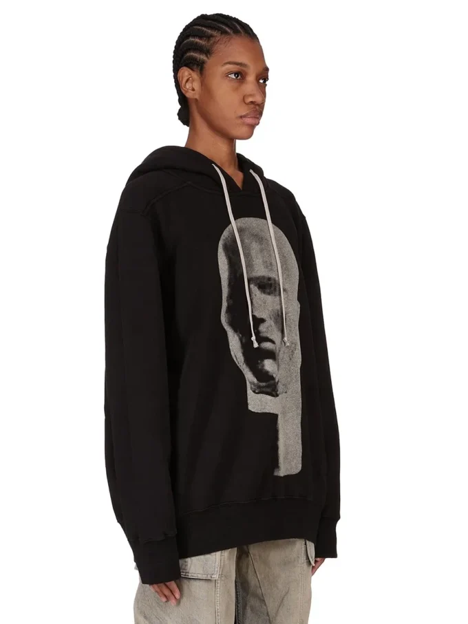 DRKSHDW FW25 CONCORDIANS SUDADERA CON CAPUCHA OVERSIZE EN FELPA NEGRO/PERLA SLUP DS02E7241FSLP1P-0908 DRKSHDW FW25 CONCORDIANS SUDADERA CON CAPUCHA OVERSIZE EN FELPA NEGRO/PERLA SLUP DS02E7241FSLP1P-0908