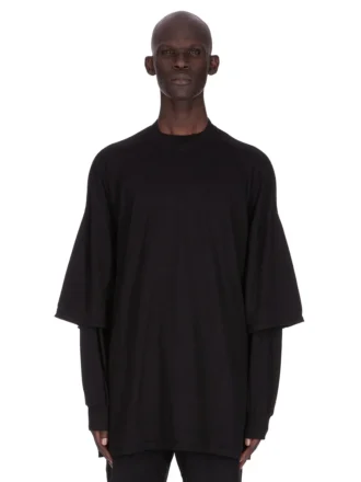 DRKSHDW FW25 CONCORDIANS SUDADERA TOMMY HUSTLER EN JERSEY DOBLEMENTE CEPILLADO NEGRO DU02E7266JDB-09