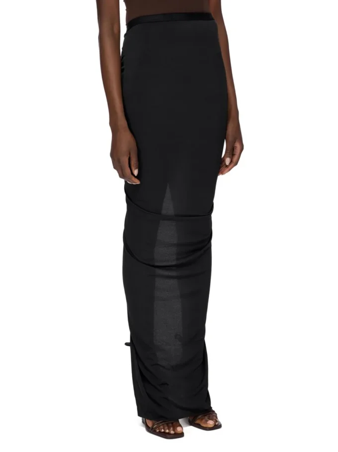 FALDA CONCORDIANS EVA DE RICK OWENS LILIES OI25 EN JERSEY DE CREPÉ DE VISCOSA NEGRO LI02E3316CVI-09 FALDA CONCORDIANS EVA DE RICK OWENS LILIES OI25 EN JERSEY DE CREPÉ DE VISCOSA NEGRO LI02E3316CVI-09