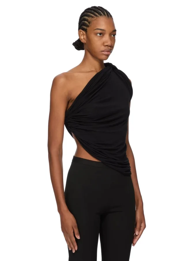 RICK OWENS LILIES FW25 CONCORDIANS TOP ANITA EN JERSEY DE CREPÉ DE VISCOSA LI02E3110RV-09 RICK OWENS LILIES FW25 CONCORDIANS TOP ANITA EN JERSEY DE CREPÉ DE VISCOSA LI02E3110RV-09